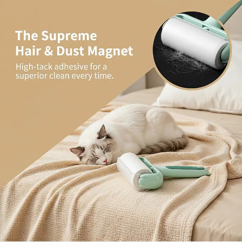 New Pet Hair Lint Roller Extra Strong Stickiness 10cm Widened Design Removes Cat Dog Fur From Clothes Carpet Car Seats