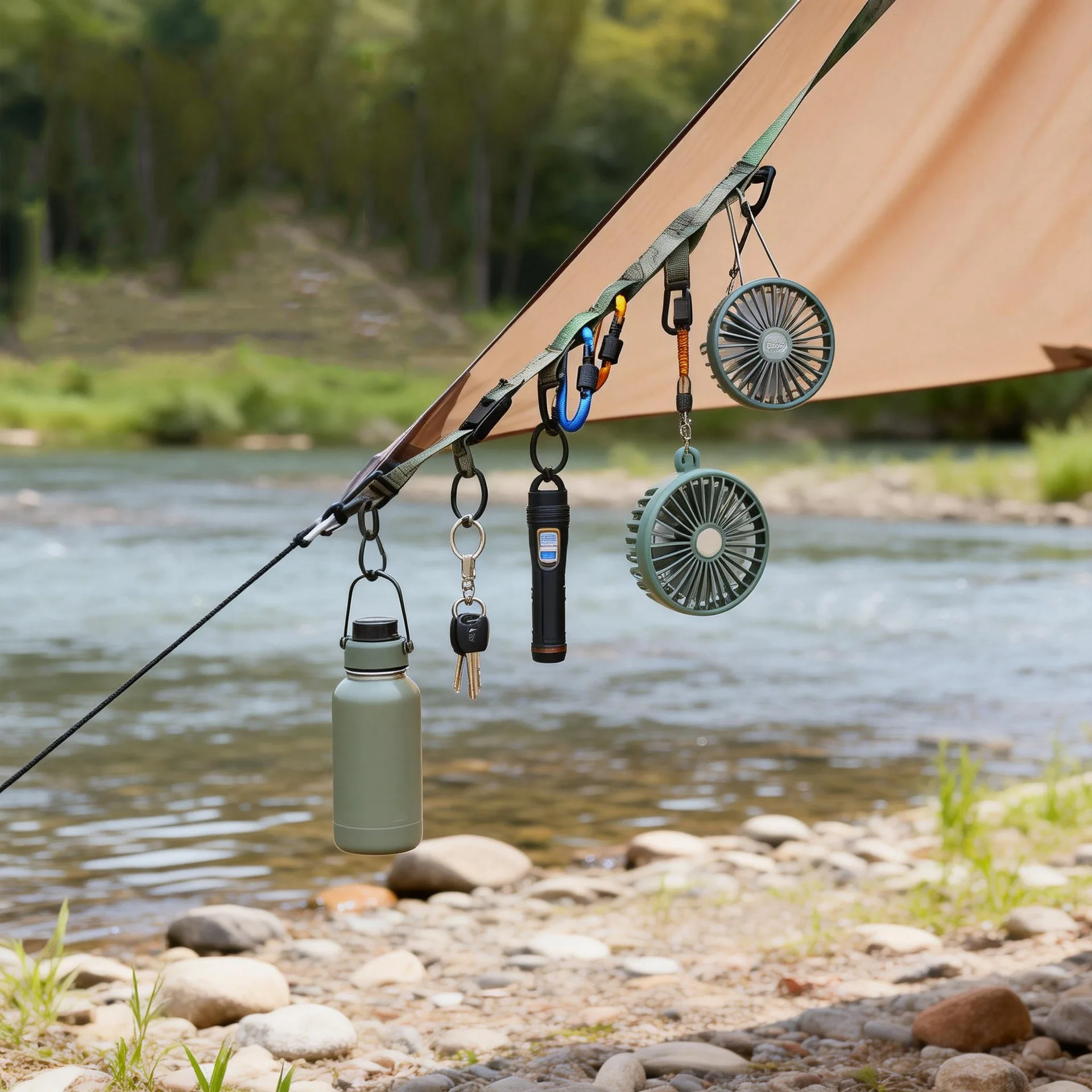 Quick Release Adjustable Crossbody Bag Belt Multifunction with Hanging Ring Outdoor Camping Shoulder Accessory