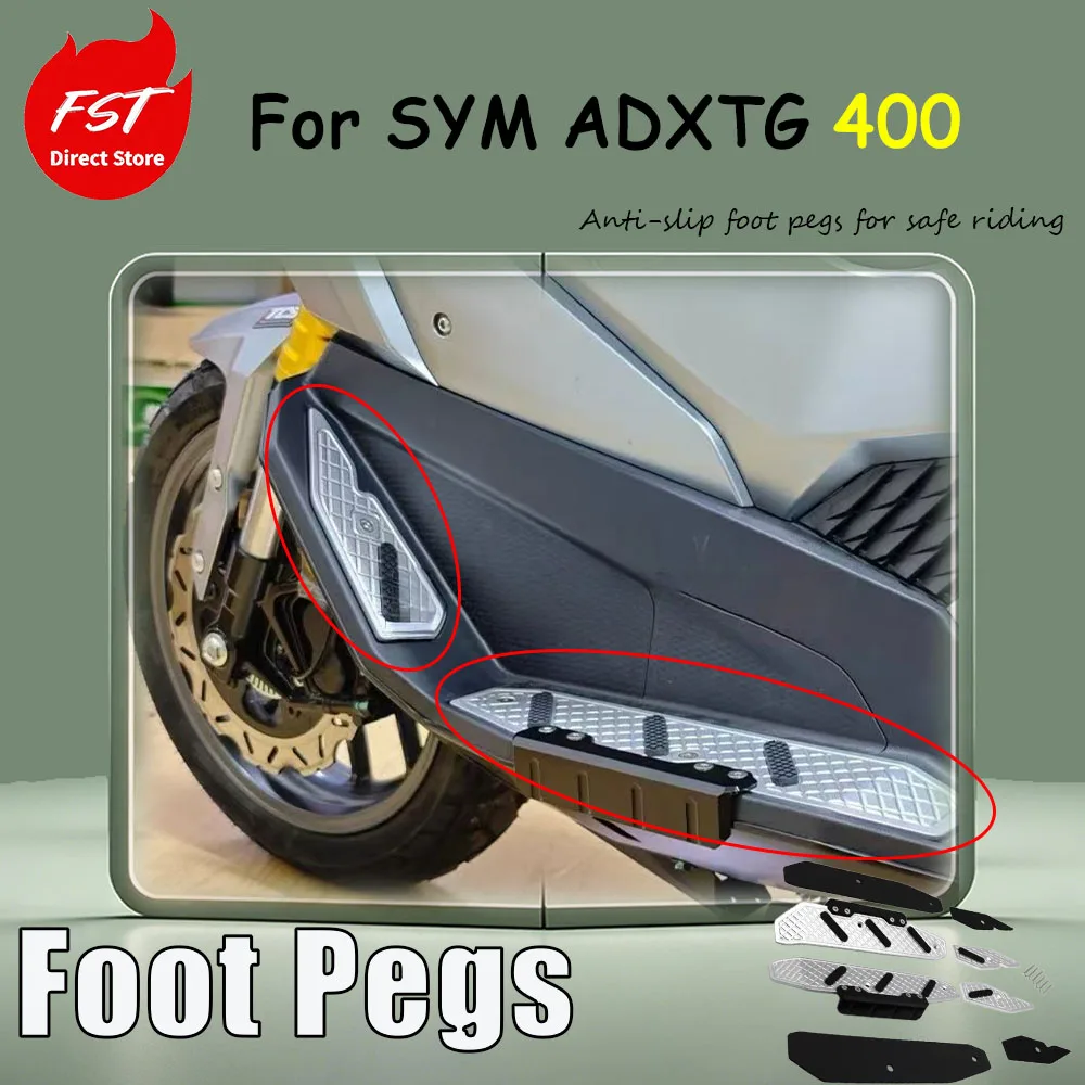 For SYM ADXTG 400 special modification accessory aluminum anti-slip footrest, driver's thickened footrest