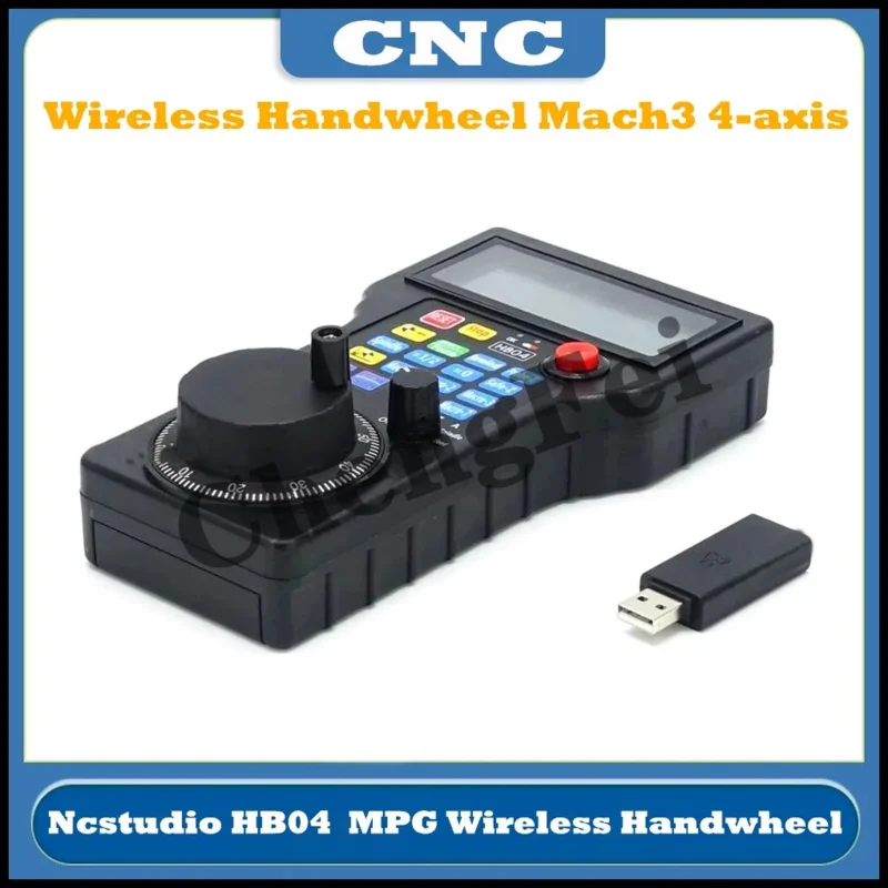 Ncstudio HB04 Mach3 4 ejes MPG volante inalámbrico péndulo pulso 50PPR codificador óptico generador para enrutador CNC