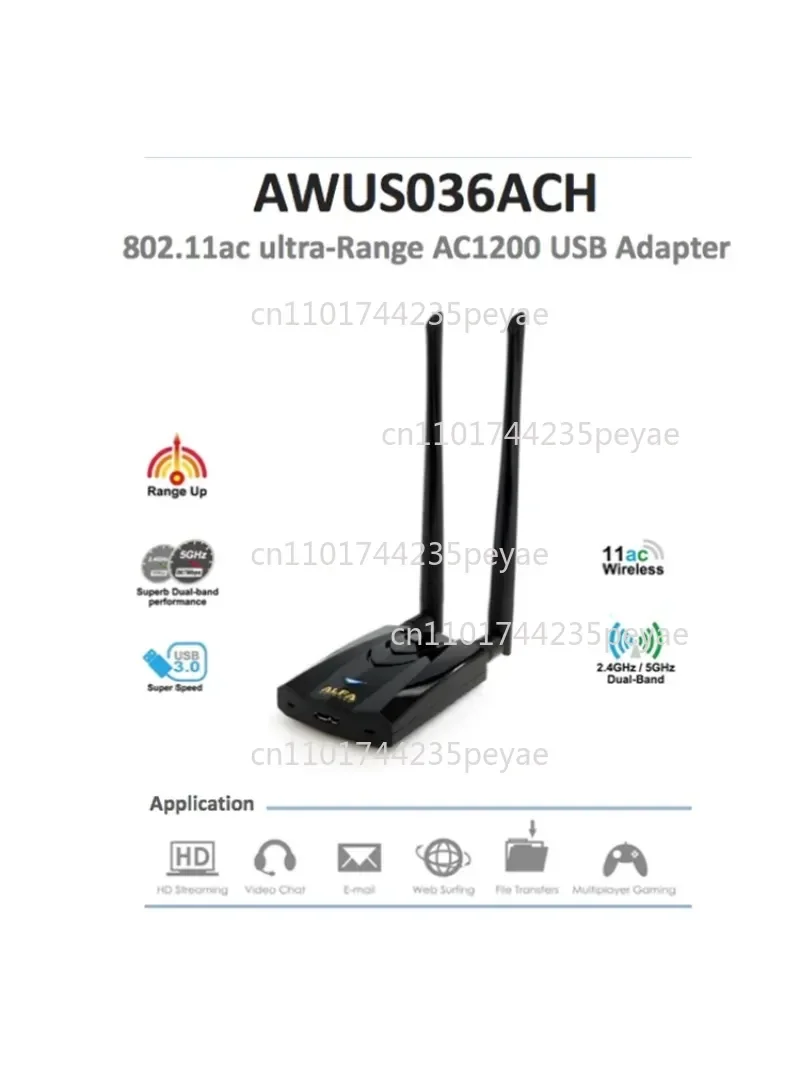 Alfa Awus036ach Rtl8812au Network Card Bt5 Kali Linux
