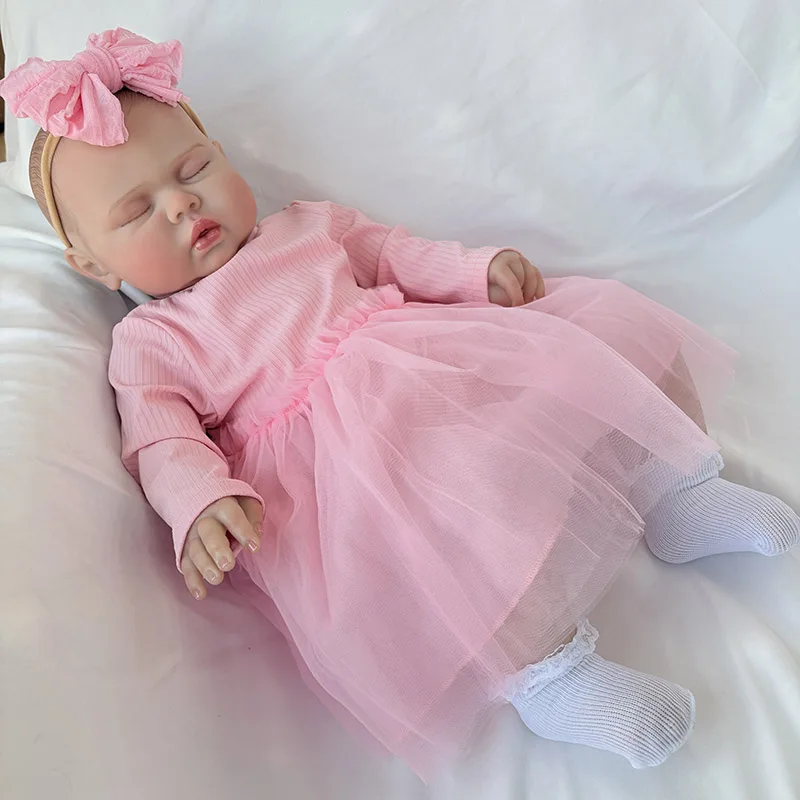 60cm 리본 토들러 여자아이 인형 피클 부드러운 면 장난감 어린이 선물