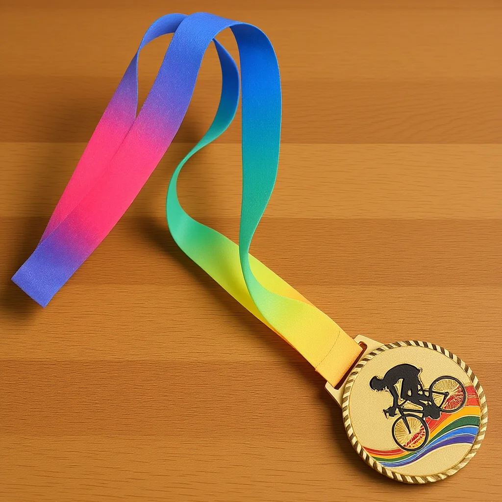 

1pc Cycling Excellence Medal Gold Award For Bike Racing Sports Competition Recognition Trophy Winner
