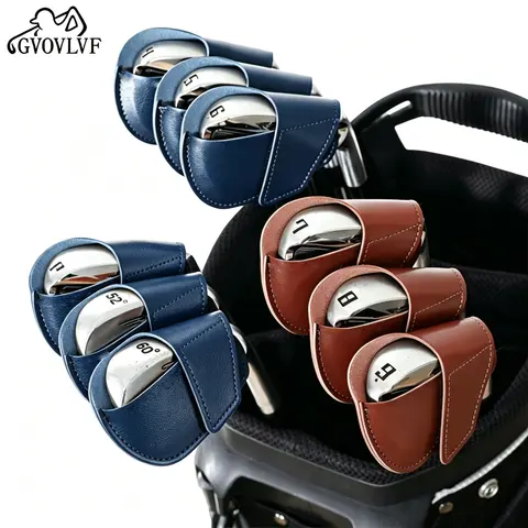 GVOVLVG Golf PU Club Protective Cover, Suitable For Iron Head Putter Cover 10 Pieces