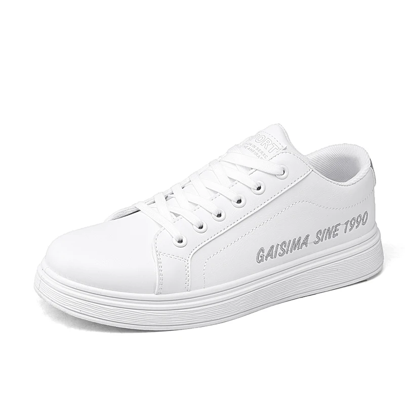 

Four season leather shoes, versatile white shoes, motorcycle men's shoes