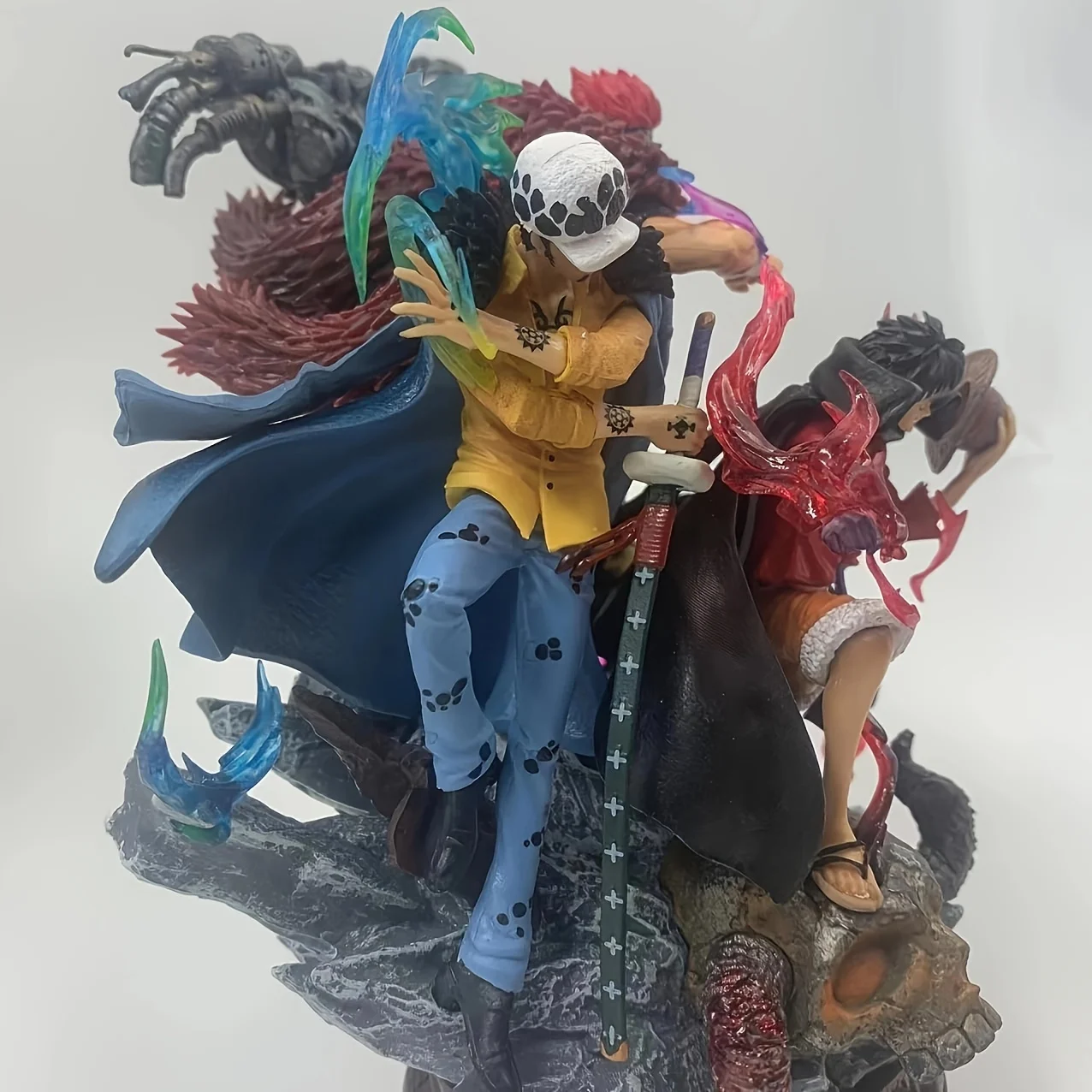 20cm uma peça batalha de onigashima supernova três capitães chapéu de palha luffy criança cenas da lei figuras anime modelos presente brinquedos