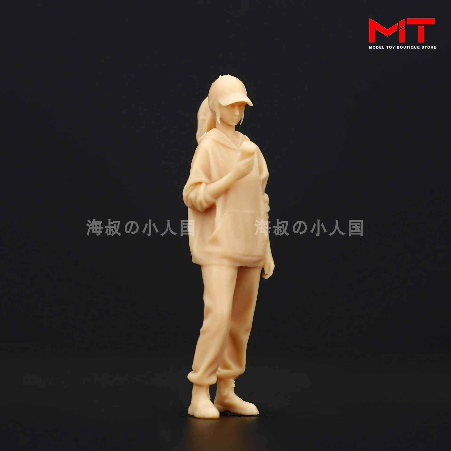 Diorama-Figurine imprimée en 3D pour enfant, accessoire de loisir, beauté, fille buvant du café, mini-indicateur, scène de table, modèle pour voiture, jouet, 1/64, 1/43, A310