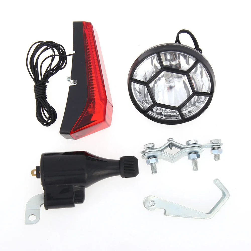 Bicycle Lights Set Kit Bike Safety Front Headlight Taillight Rear light Dynamo