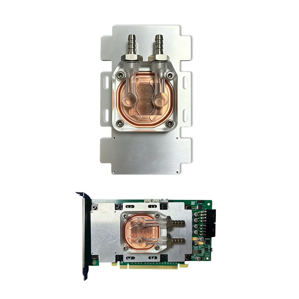 Czysty Miedziany Blok Wodny do Chłodzenia GPU Aluminiowy Radiator do NVIDIA V100 A100 PG199 SXM2 Dual Slot 300W Złączka Chłodząca z Końcówkami — zdjęcie produktu 5