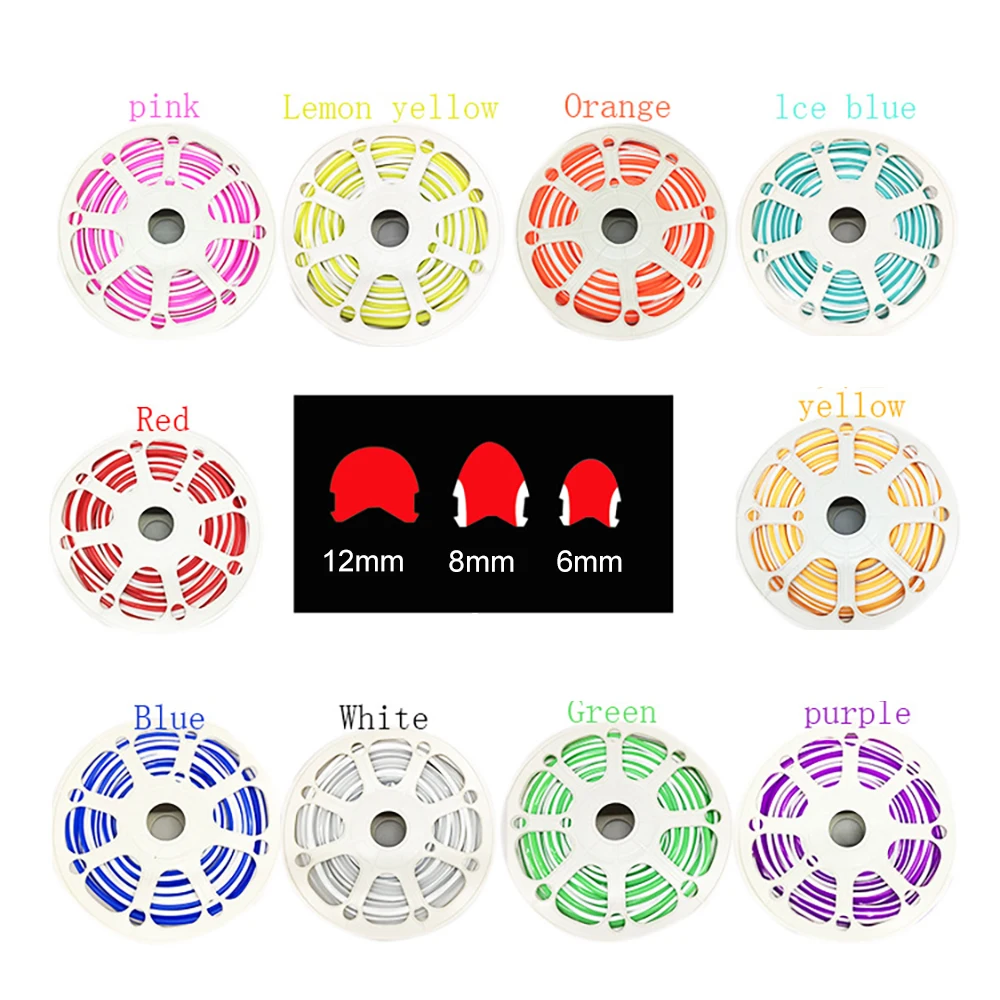 6mm 8 mm12mm striscia al Neon in Silicone separata flessibile morbido led neon separato tubo in silicone pieghevole impermeabile IP67 12V