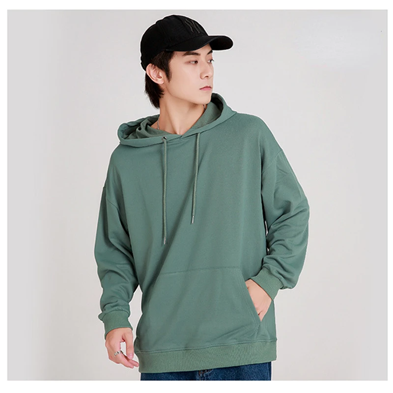 

MRMT 2024Brand New 260g Loose Shoulder Hooded Sweater Printed Solid Color Pullover Long Sleeve Can Be Worn By Both Men And Women