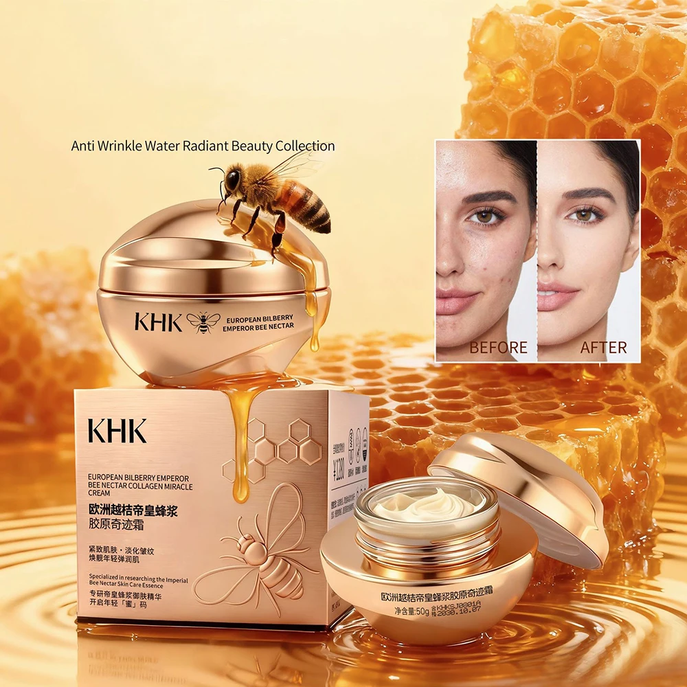 

European Vaccinium Royal Jelly Collagen Miracle Cream Oil Control Moisturizing Nourishing Beauty Face Cream Korean Skincare