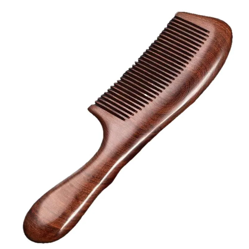 قطعتين من خشب الخوخ الصحي المنزلي المضاد للخشب الصندل، شعر متين مضاد للكهرباء الساكنة، مصنوع يدويًا بشكل رائع للسلامة والصحة