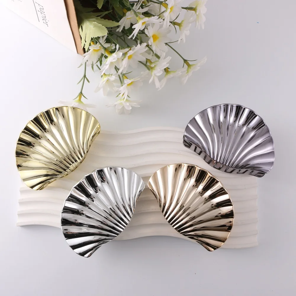 

Новый золотой и серебряный зажим для акулы в океанском стиле зажимает головной убор акулы на затылке женщины