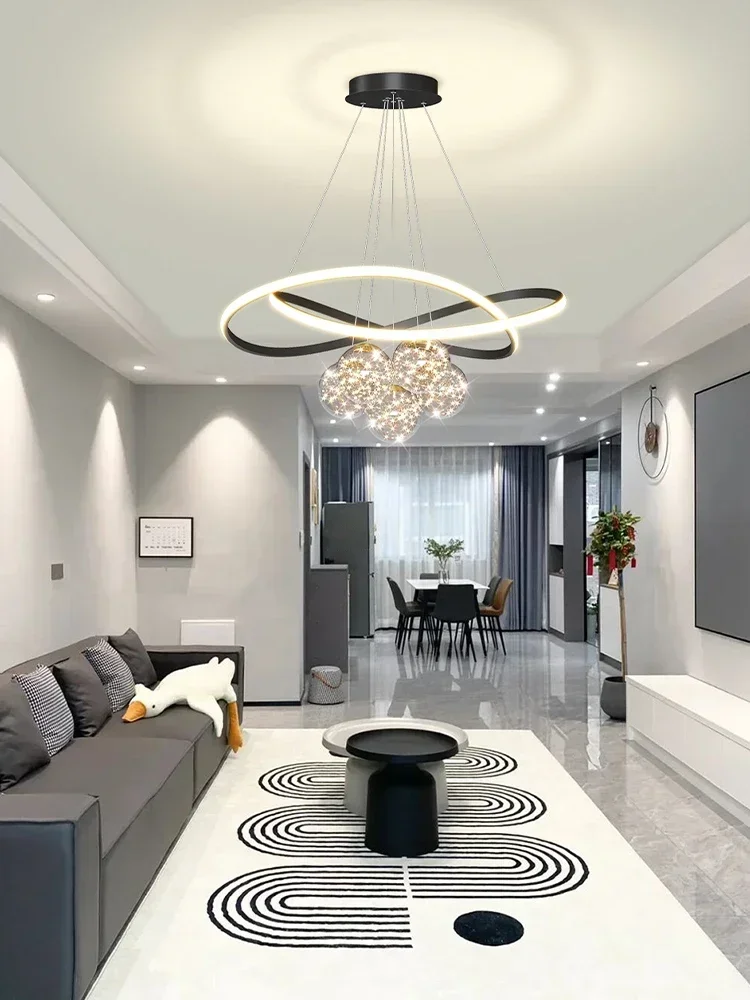 New Modern LED Chandeliers for Living Dining Room Bedroom Kitchen Hanging Lighting Indoor Golden