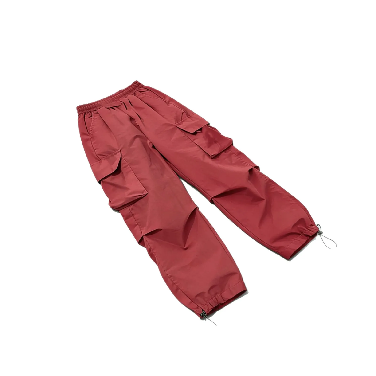 Girls Cargo Pants Spring Children Straight Wide-leg Pockets Pants Summer Teenager Fashionable Loose Trousers 5-14 Years Old