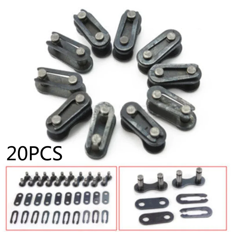 

20pcs Bicycle Bike Single Speed Quick Chain Master Link Connector Repair Parts For Most 1-3 Speed Chains Bikes