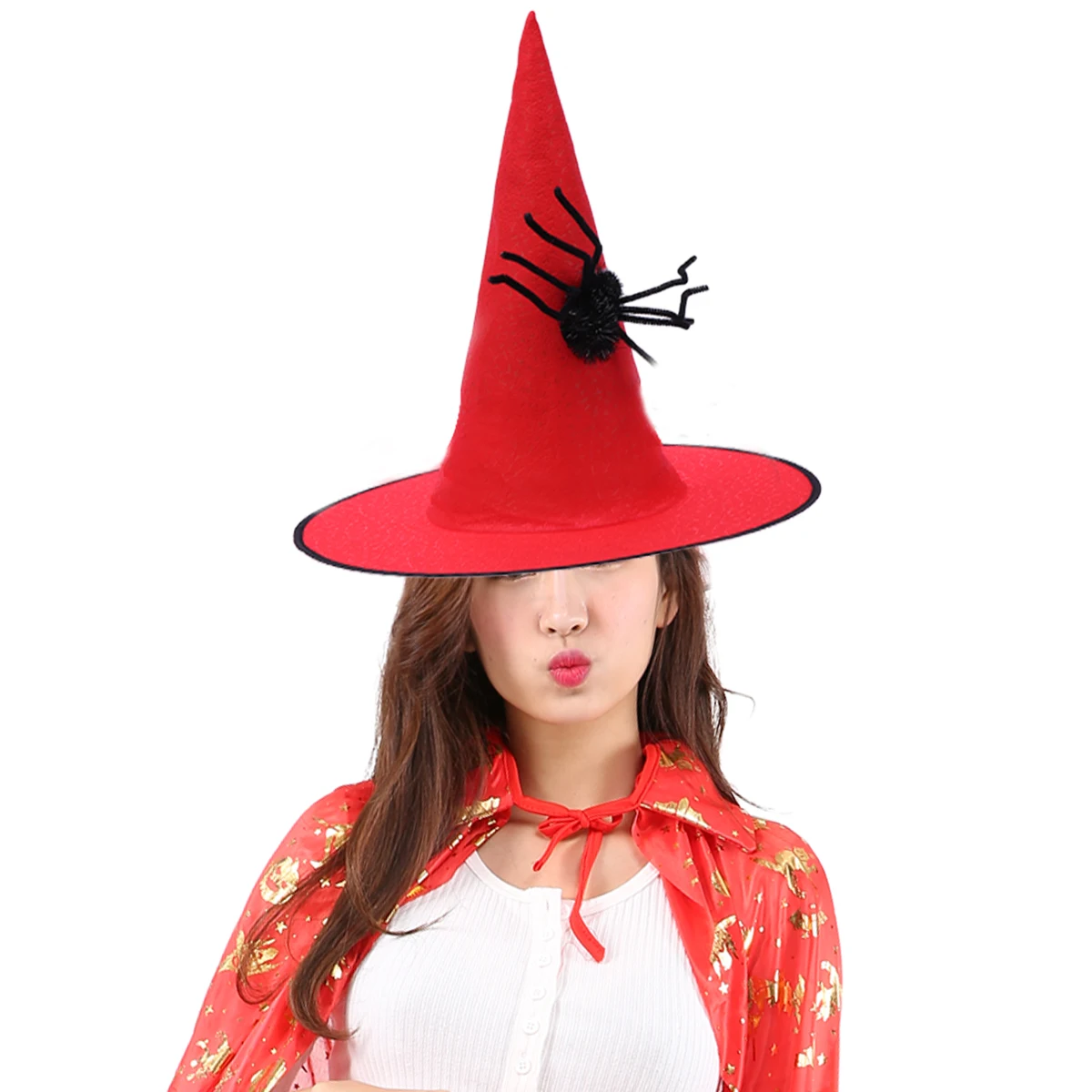 

Hat Masquerade Witch Halloween Make up Lightweight Festive Party Easy to Wear Non-woven Fabric