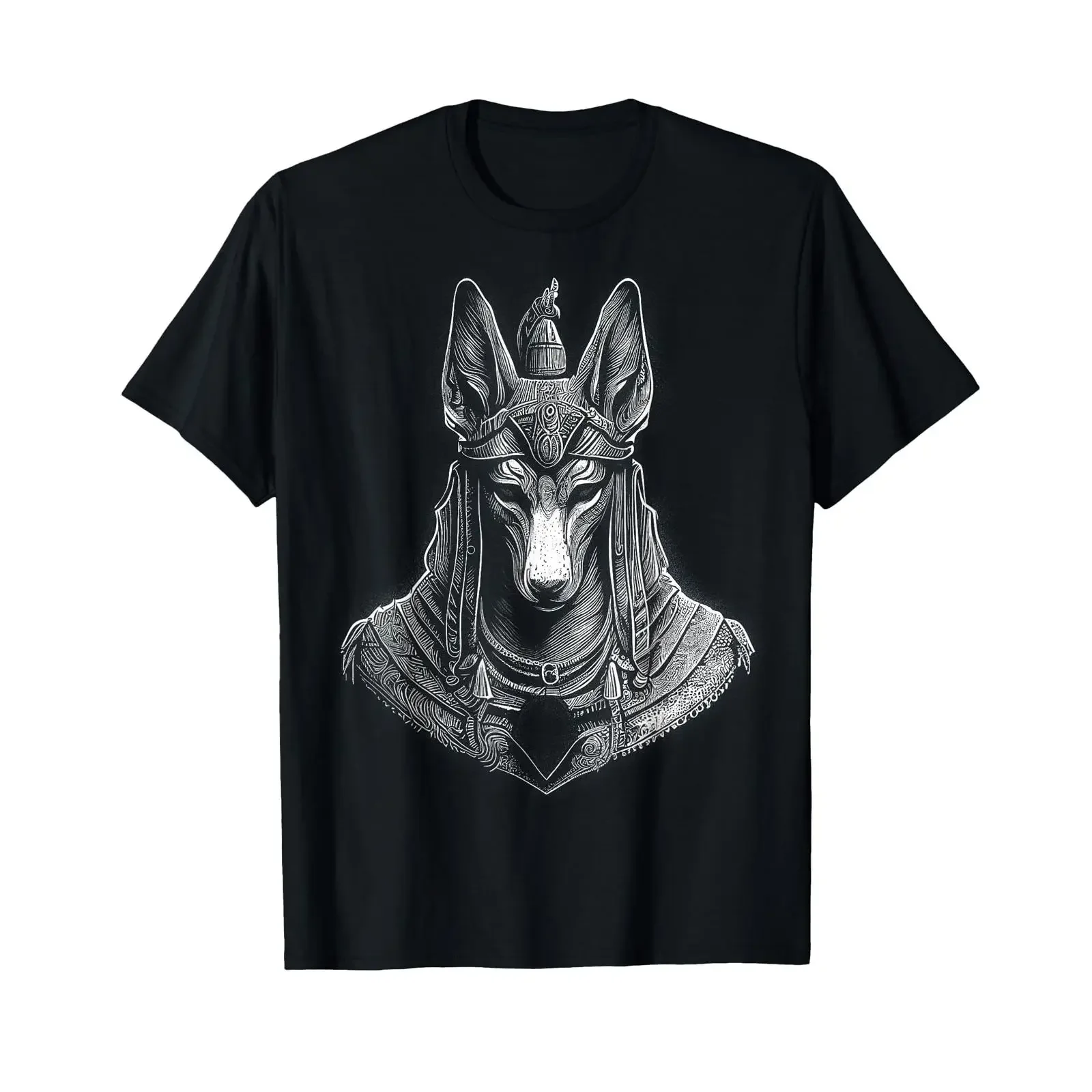 Anubis Egyptian God Ancient Egypt T Shirt vintage Washed Versatile Breathable Casual Top For Everyday Wear streetwear Stylish