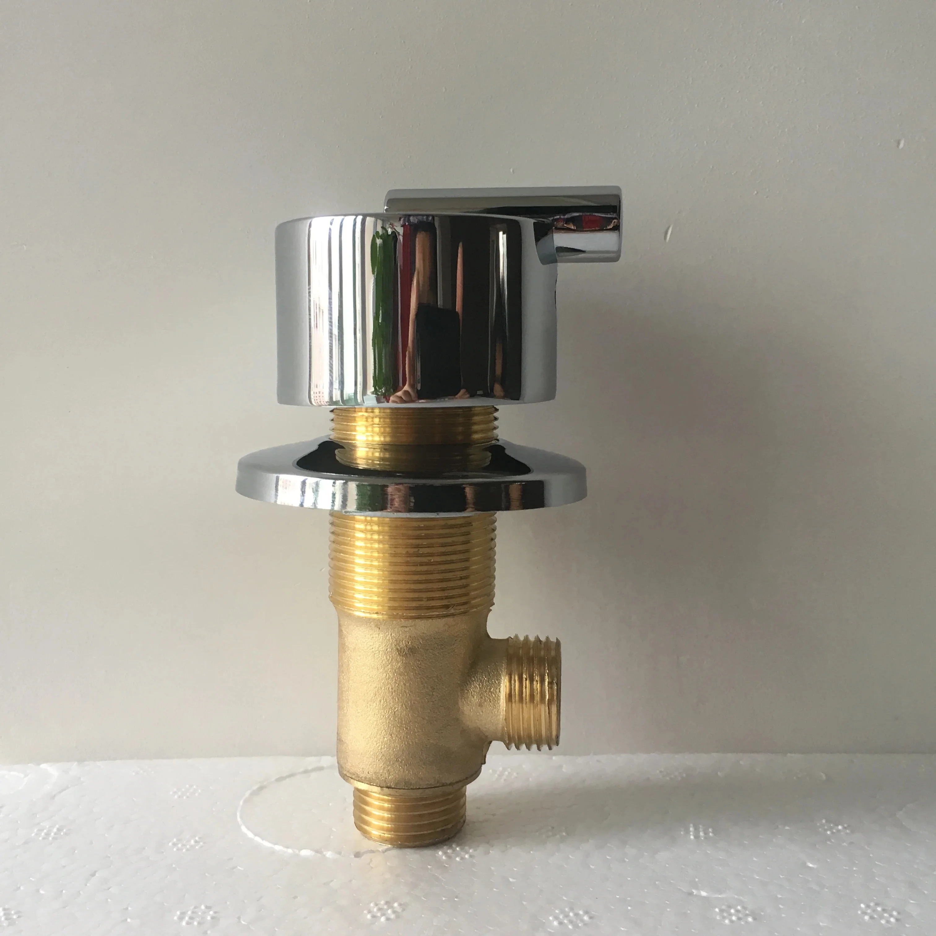 Solid Brass Chrome Finish Bathtub Hot & Cold Water Control Valve Faucet Bath Shower Mixer Bathtub 3 Piece Set Switch Valves