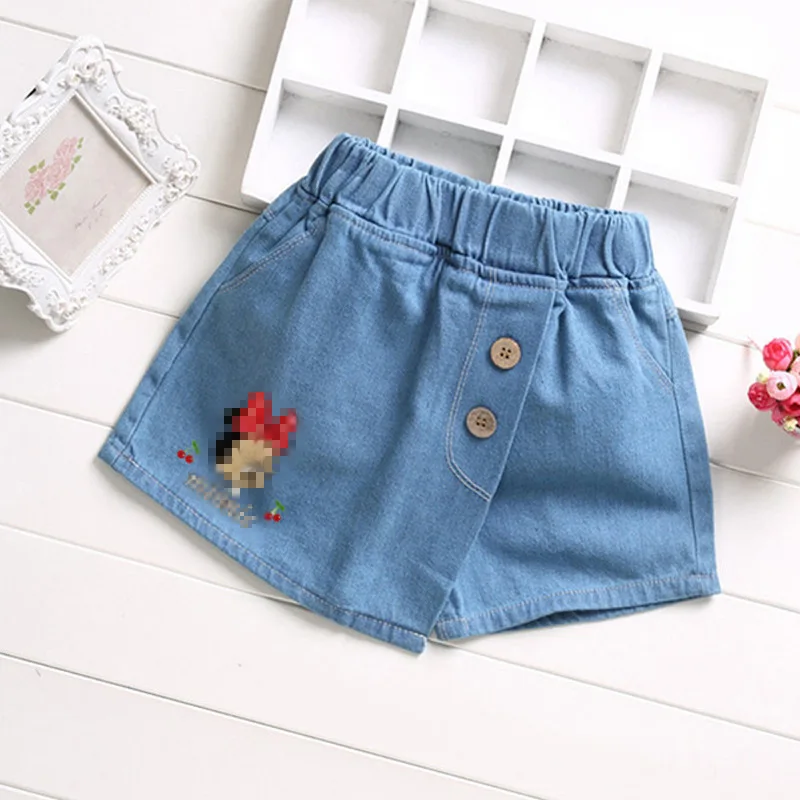 Summer Kids Shorts Girls Denim Shorts Fashion Girl Short Princess Jeans Children Pants Girls Shorts Flower Girls Clothing