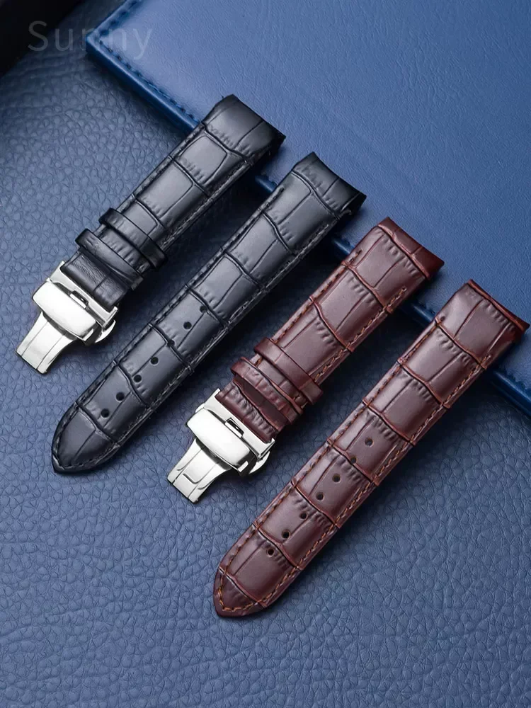 Genuine Leather Watch Strap for Tissot 1853 Couturier Men\'s T035 Watch Band  Men\'s T035410 T035428  T035617 Watch Bracelet 22mm