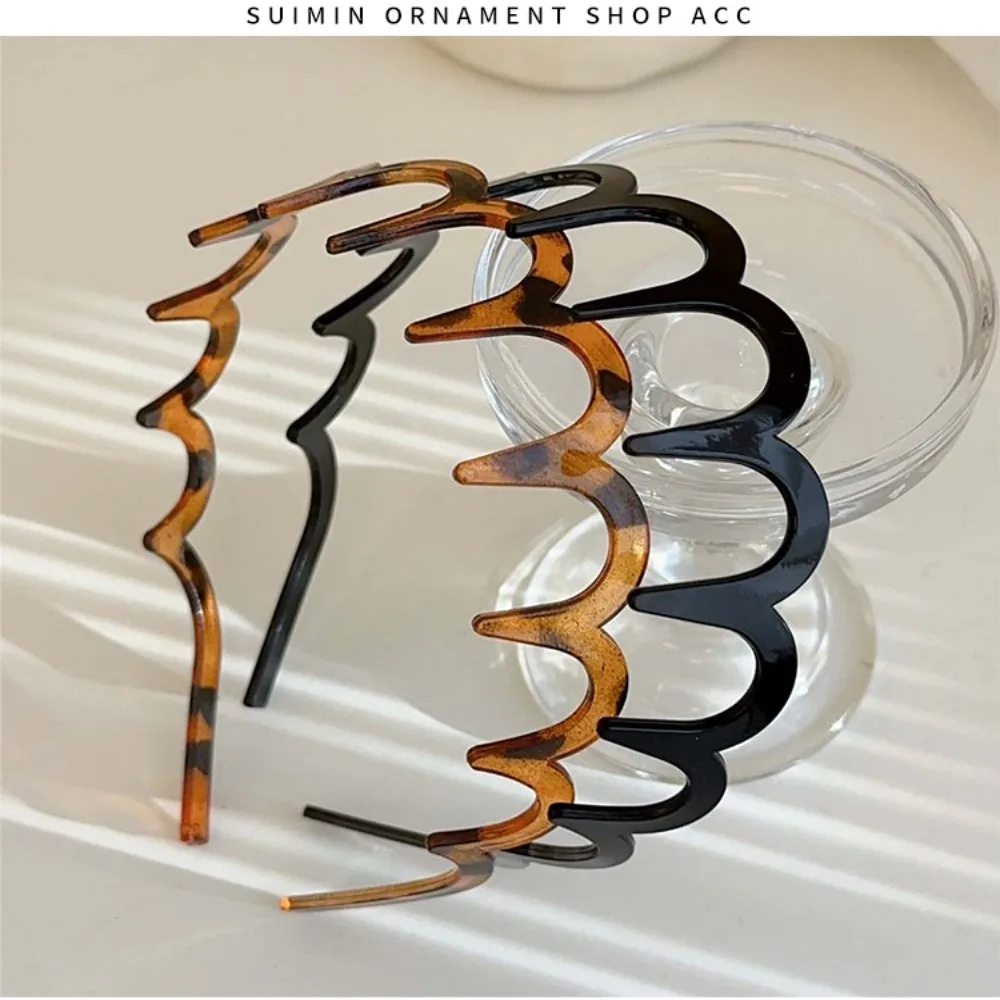 New Shark Long Tooth Hair Hoop Non-slip Resin Headwear Zigzag Band Notched DIY Styling Accessories Wave Comb Headband Women Gift