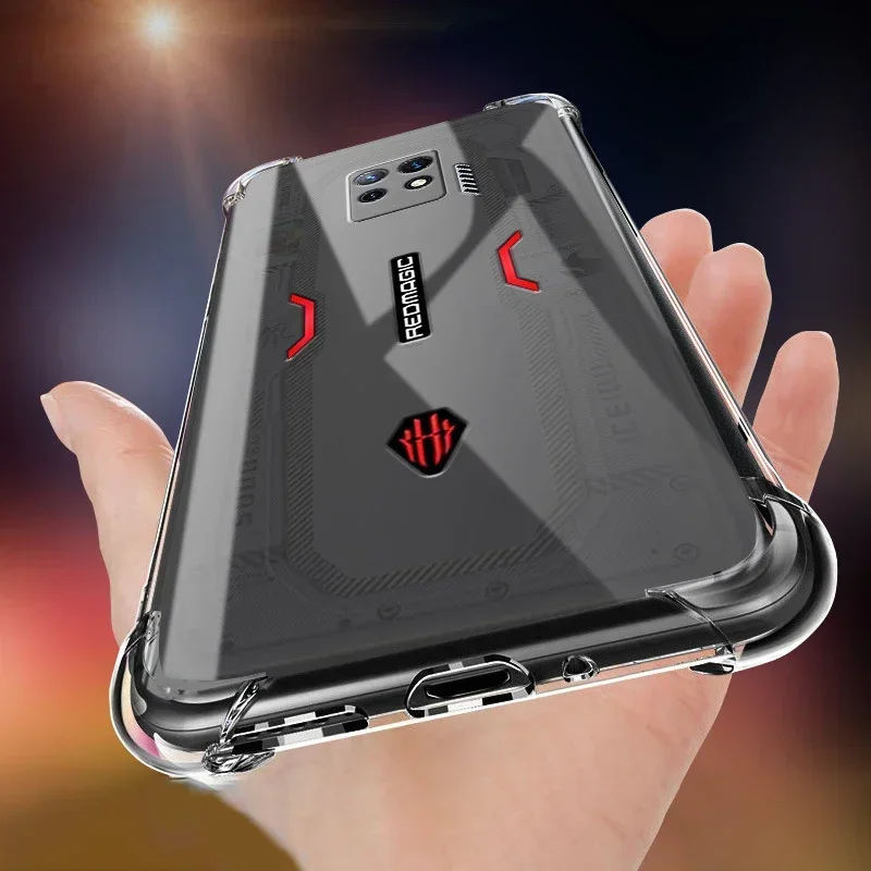Air-bag Case for ZTE Nubia Red Magic 11 10 Air 9 8S 7S Pro 6S 6R 5G 5S Plus Cover Clear Soft Flexible TPU Anti-knock Shell Funda
