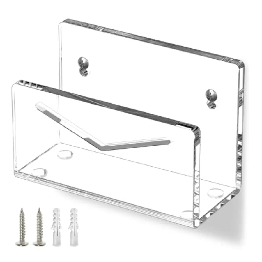 

Acrylic Mail Holder, Mail Organizer Wall Mounted Clear File Letter Organizer, Vertical Envelope Mail Holder for Desk, Lightweig