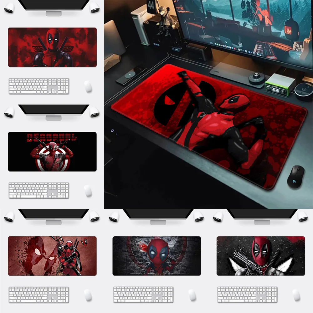 Marvels Deadpools Anime Mousepad HD Printing Computer Gamers Locking Edge Non-slip Mouse Pad XXL90x40cm Keyboard PC Desk Pad