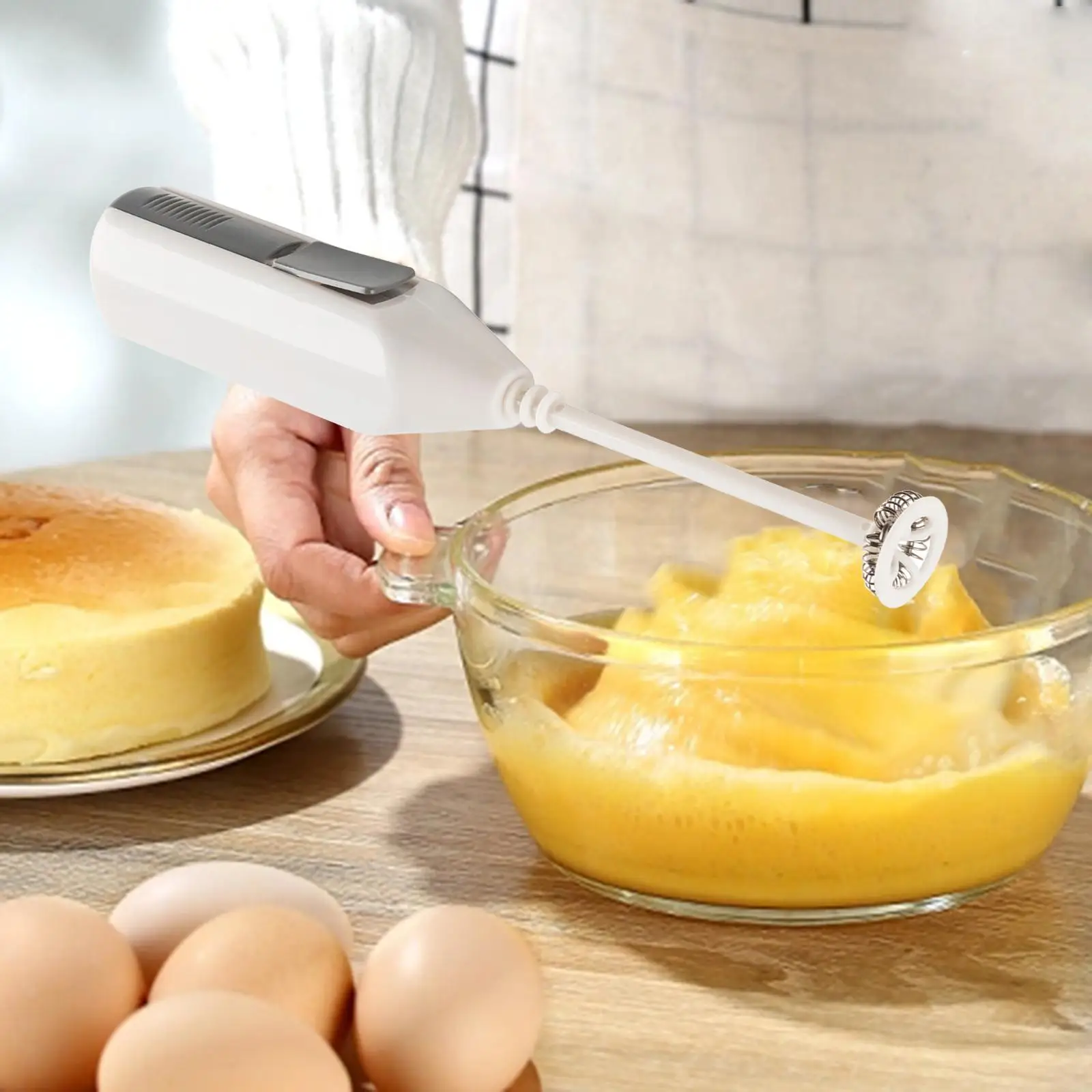 Milk Frother Handheld Comfortable Grip Compact Whisk Drink Mixer Whisk Beater for Coffee Matcha Hot Chocolate Drinks Cappuccino