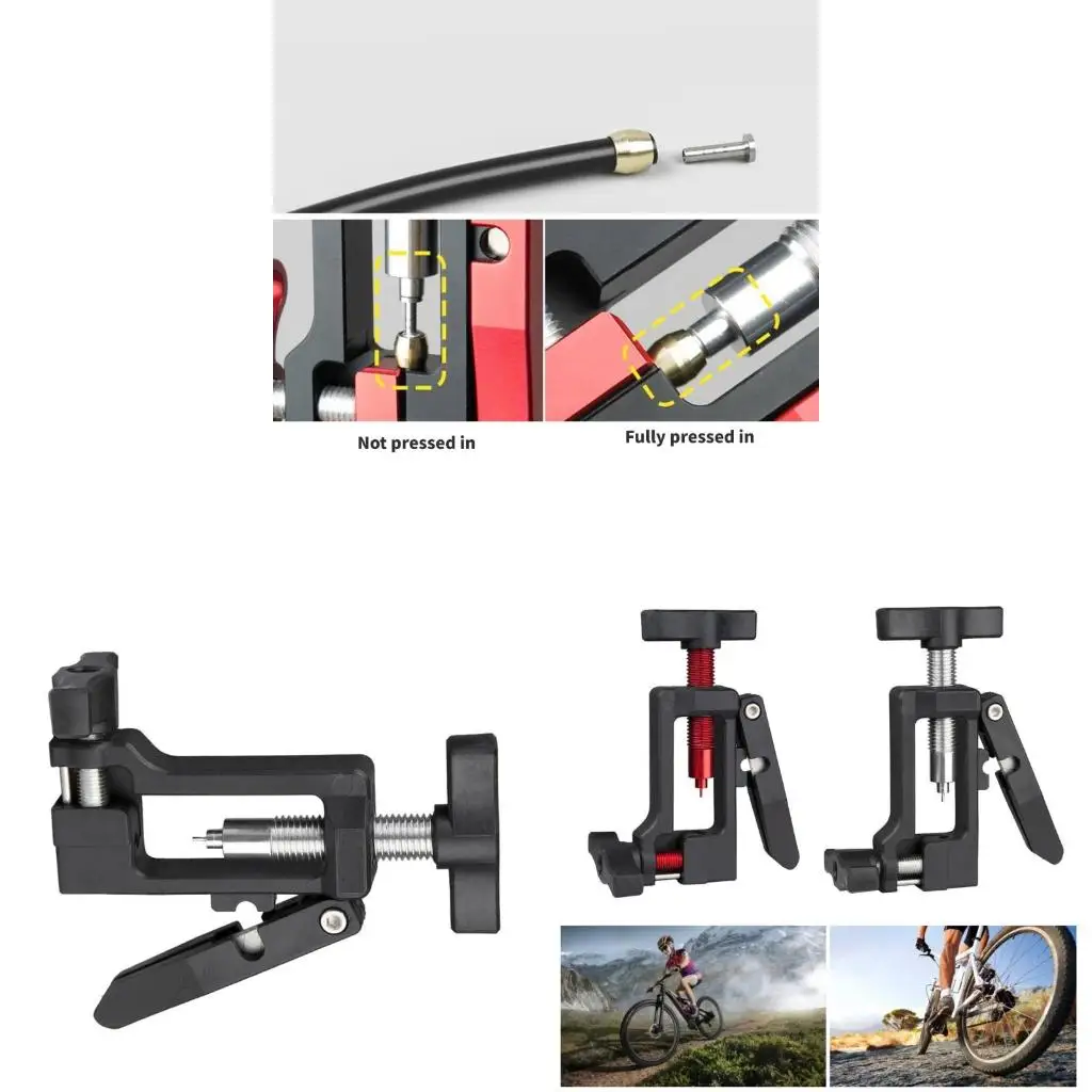 Q39E Mountain Bike Hydraulic Disc Brake Hose Inserting Tool Bikes Hydraulic Disc Brake Hose Cutter Needle Tool Enduring