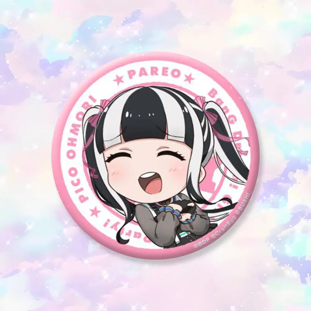 BanG Dream PAREO MASKING RUI Button Pins Backpack Clothing Decor Brooch Badge Jewelry Gifts for Kids