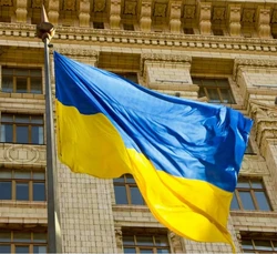 90*150cm blu giallo Ua Ukr ucraina bandiera per la decorazione