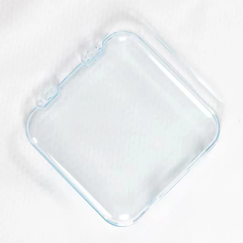 Square Nail Storage Box Portable Transparent Container Jewelry Earring Rings Bracelet Badge Nail Packaging Case