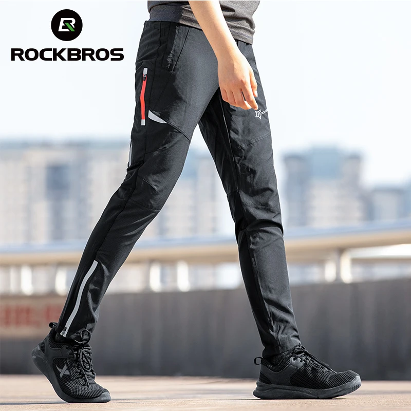 ROCKBROS Spring Summer Cycling Pants Men Women Breathable Bicycle Trousers Hight Elasticity Outdoor Running Fishing Sports Pants