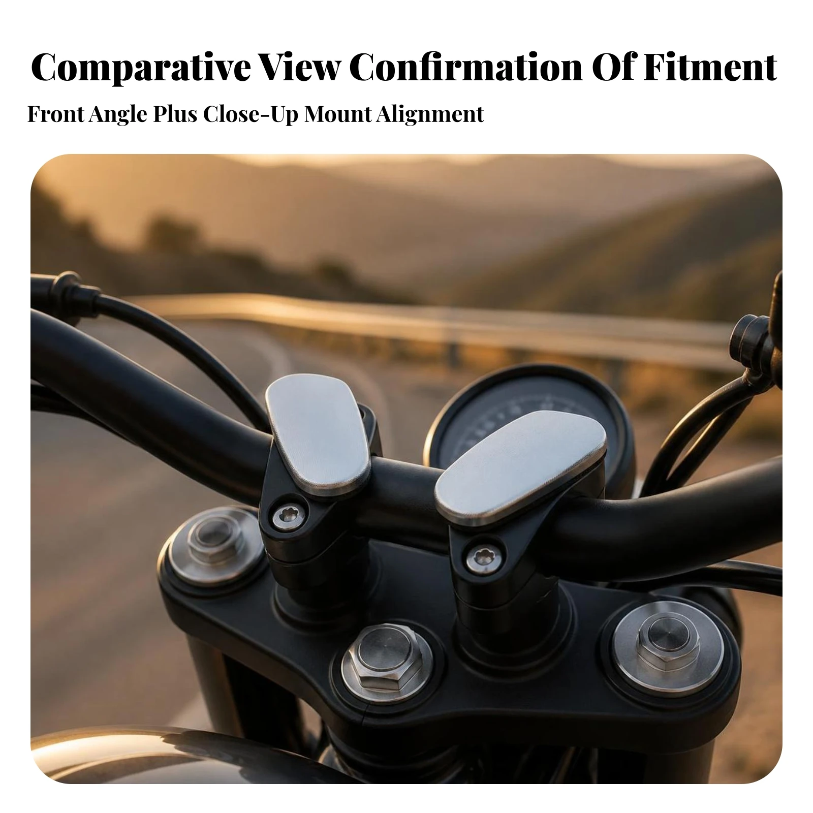 Handlebar Riser Caps Slim Handlebar Top Covers Top Clamp Cover Lightweight Sturdy for Motorcycle Riders, Cockpit Upgrade
