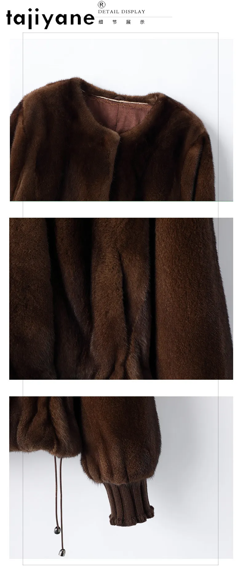 TAJIYANE 100% Naturale All'ingrosso Giacca di Pelliccia di Visone Donna Moda Breve Reale Cappotto di Pelliccia di Visone Inverno Abbigliamento Donna 2025 шуба жleticud