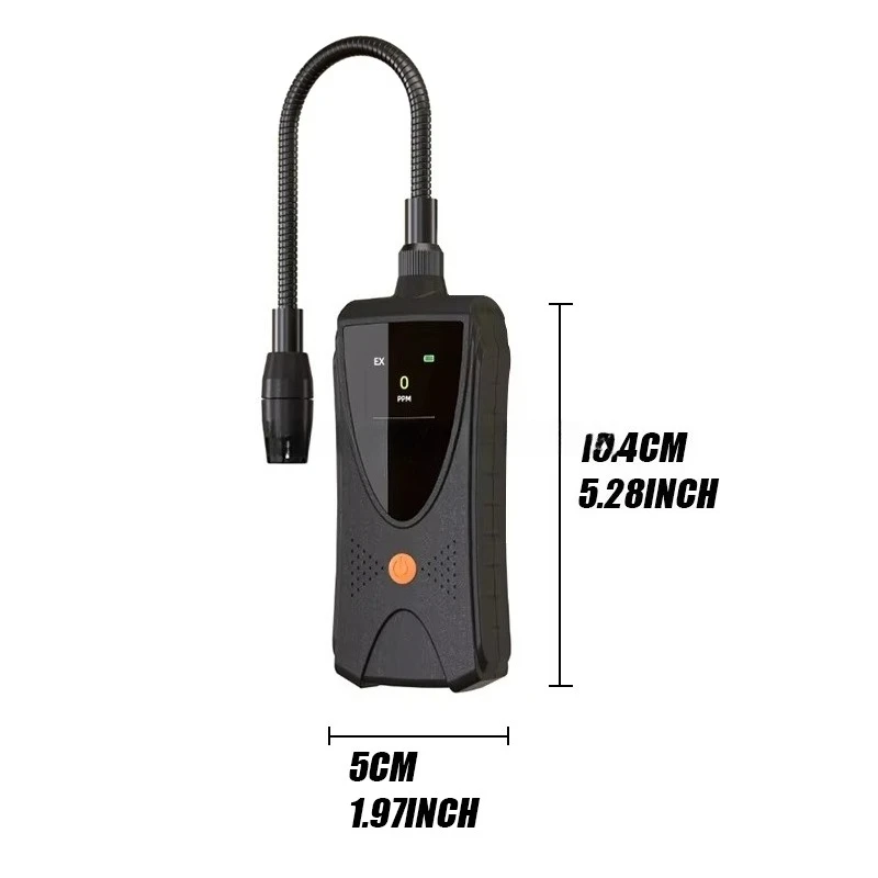High‑Sensitivity Portable Gas Leak Analyzer Gooseneck Probe CH4 Methane Propane LPG Hydrogen Safety Detector Instrument