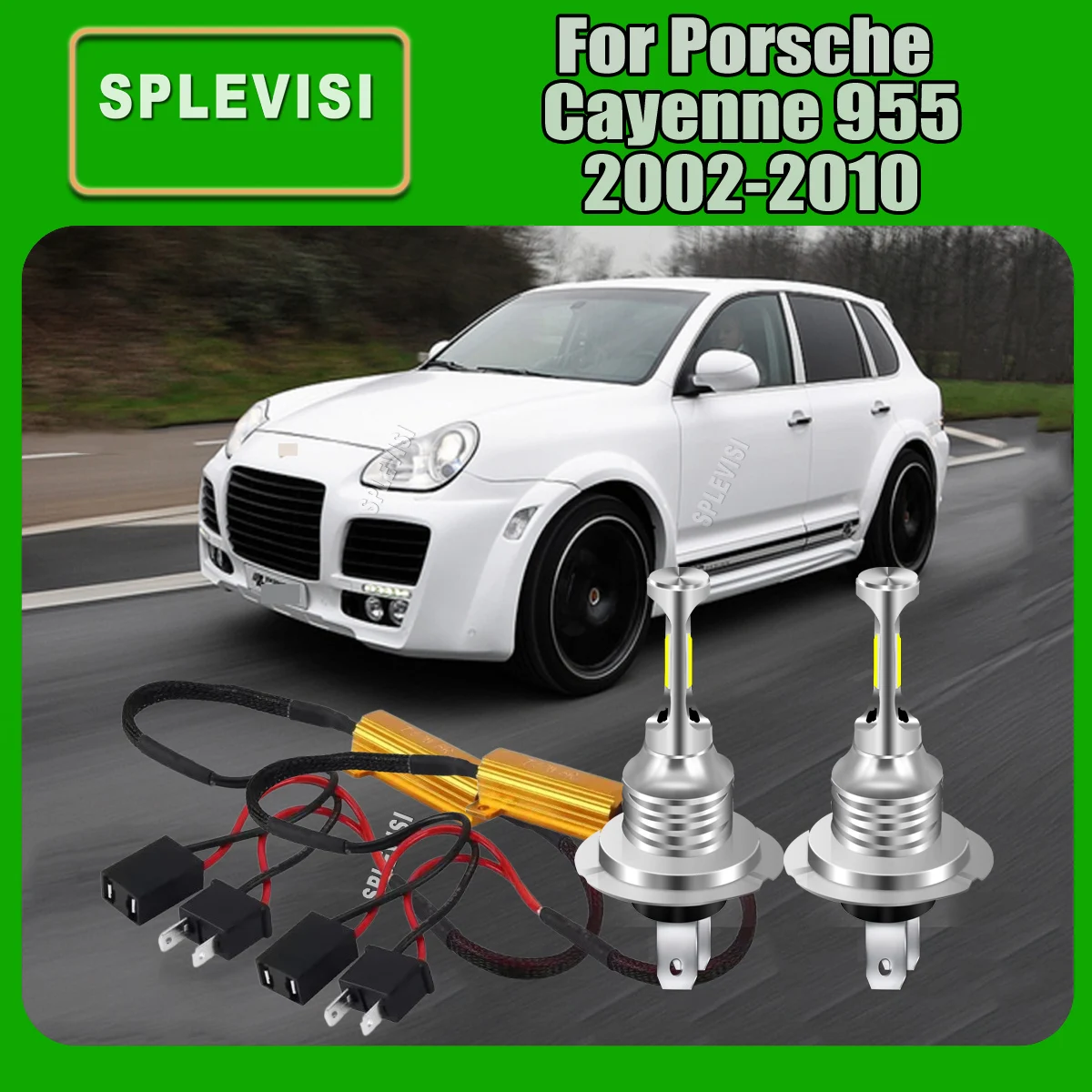 

H7 White LED Headlight Bulbs Anti Hyper Flash No Error For Porsche Cayenne 955 2002 2003 2004 2005 2006 2007 2008 2009 2010