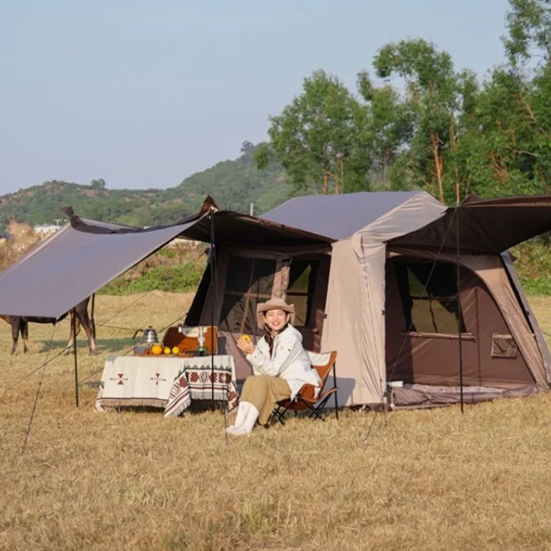 

Автоматическая водонепроницаемая виниловая палатка-шатер для кемпинга на открытом воздухе, для отдыха и ночевок, снаряжение для кемпинга