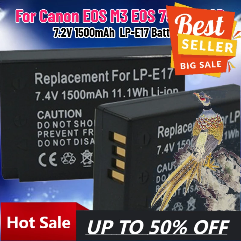 【Fast Delivery】LP-E17 7.2V 1500mAh Battery for Canon 750D 760D 250D 77D 800D EOS M3 T6s T6i T7i X8i 8000D R50 M6 M5 M3 SL2 LC-E1