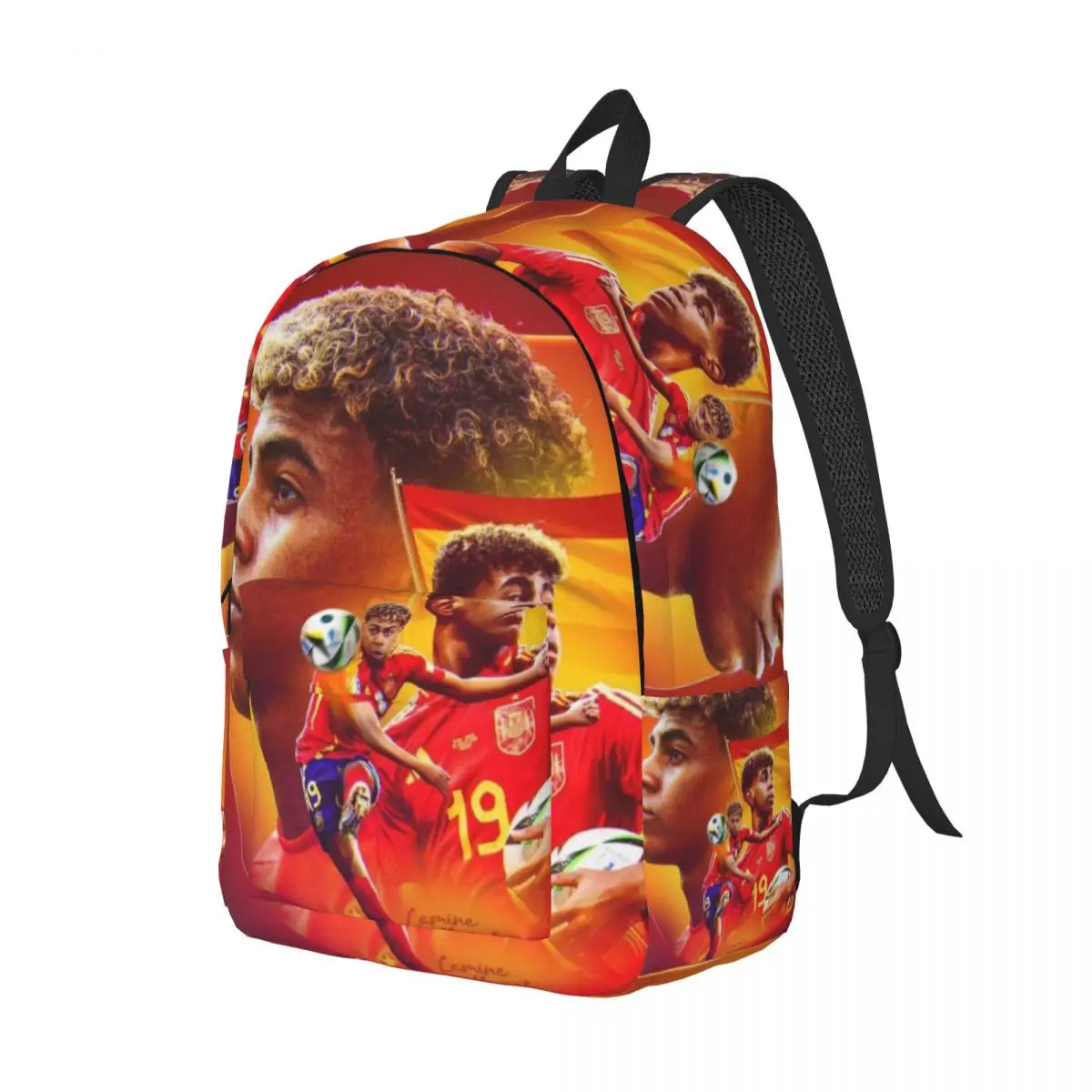 Lamine Y-Yamal Fashionable and avant-garde, fully printed, comfortable student backpack for carrying.