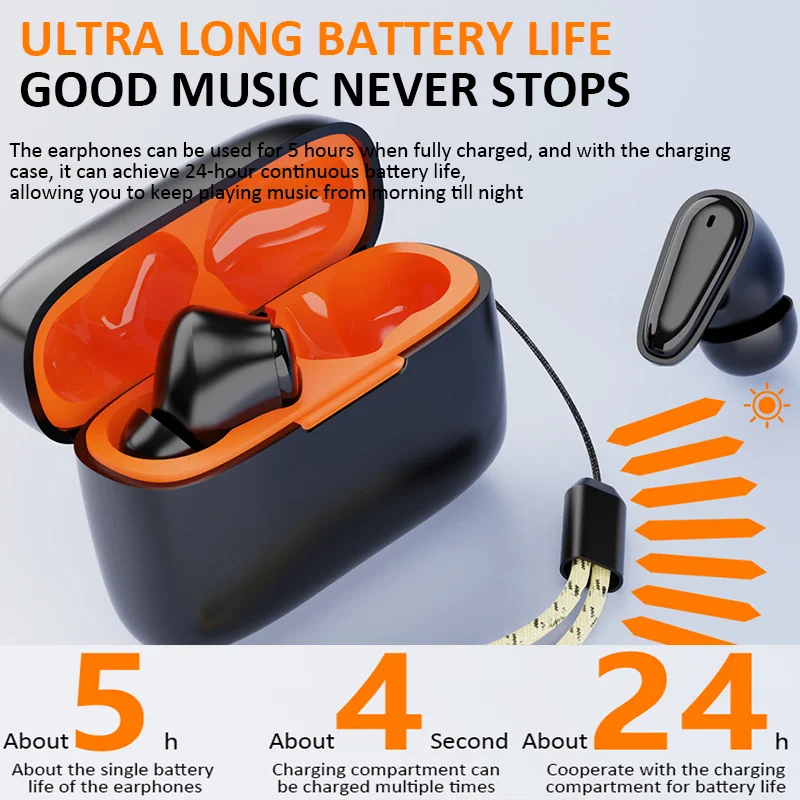 F09 Bluetooth Earphone Excellent Quality Wireless Headphone In-Ear HiFi Headset With Microphone ENC HD-Calling Noise Reduction