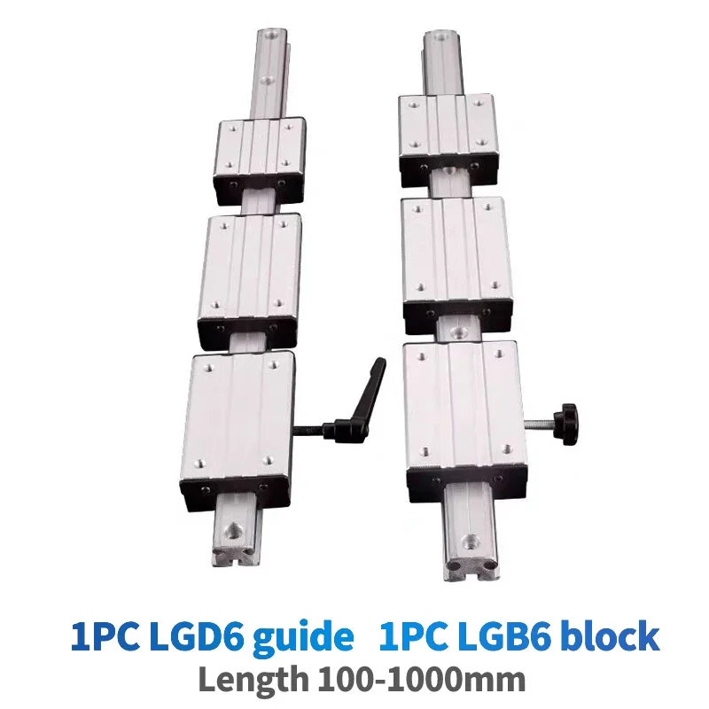

Dual Shaft Linear Rail LGD6 26mm Length 100mm-1000mm 1 LGB6 Slider block and 1 LGD6 guide For CNC Parts