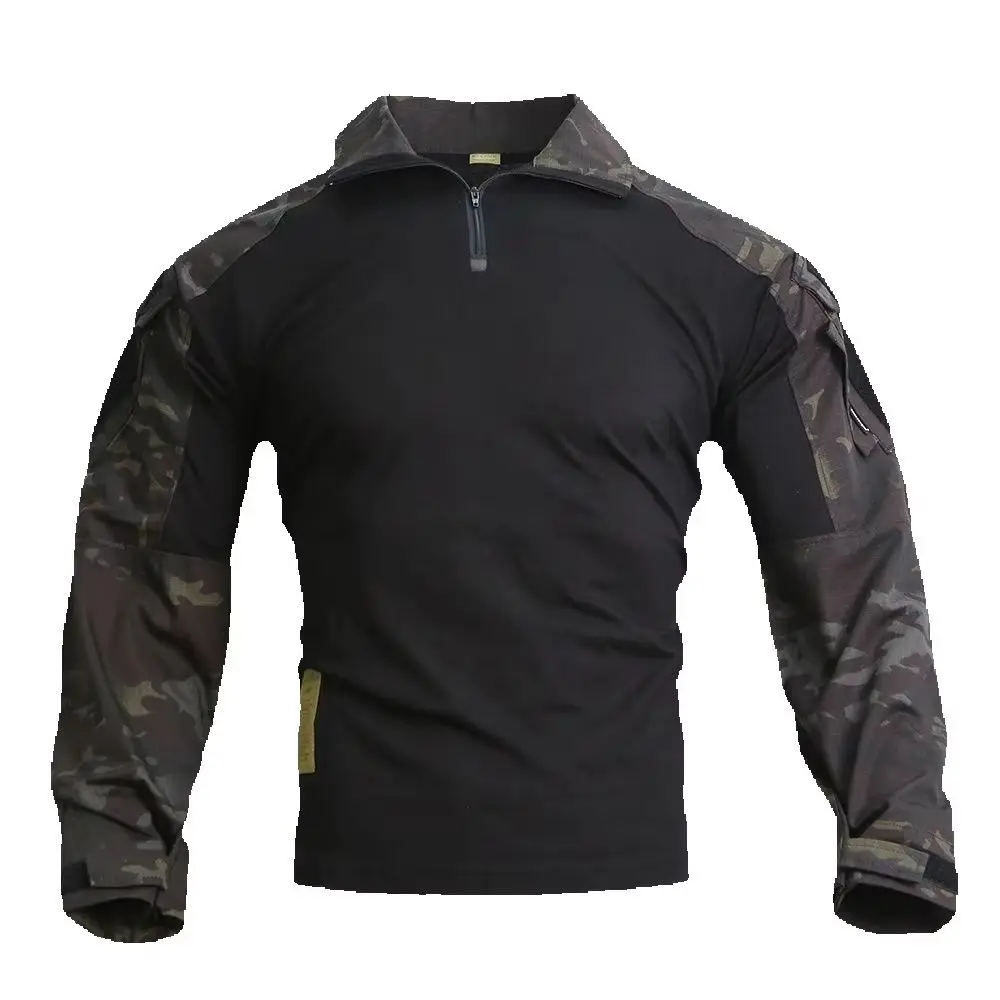 Emersongear E3 Combat Shirts Mens Tops Camoflage T-Shirt Long Sleeve Sports Hunting Outdoor Hiking Training MCBK