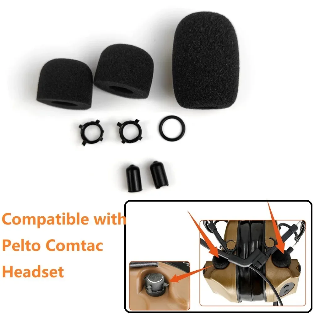 Tactical Headset Accessorie Microphone&Pickup Sponge&Battery Cove for Pelto Comta ii/C2 Earphone Military Anti-noise Pickup