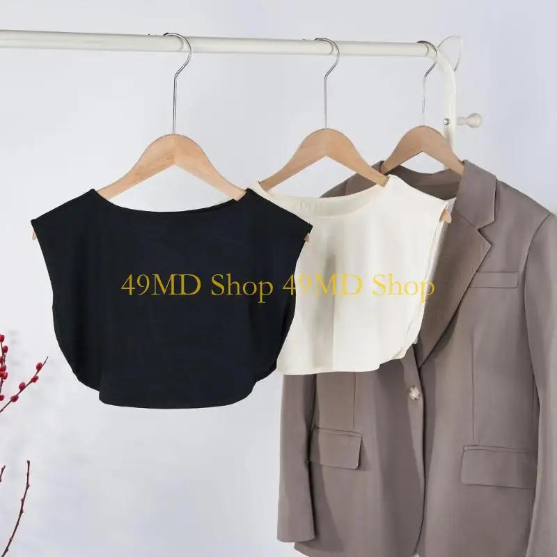 49MD Adjustable Antiexplosion Faux Collar Insert Low Cut Neckline Cover Protectors