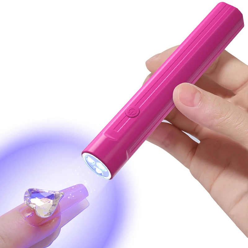 3W# Handheld Nail Lamp Rechargeable Mini Nail Dryer Quick Dry USB Nail Dryer Machine Tool UV LED Nail Lamp Flashlight Pen