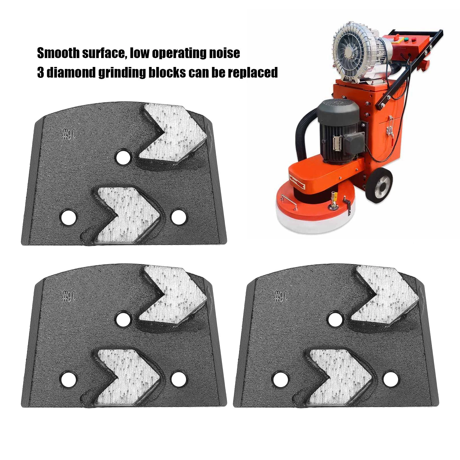 

Arrow Grinding Block Grinding Block Arrow Shape 2 Teeth Concrete Sanding Pad Grinder Accessories